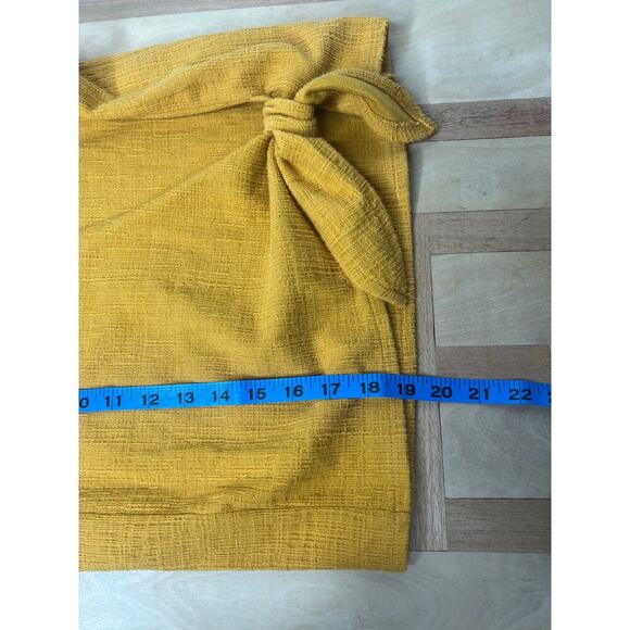 Madewell Texture & Thread Wrap Tie Waist Top V-Neck Size S Sleeveless Yellow - Picture 9 of 10